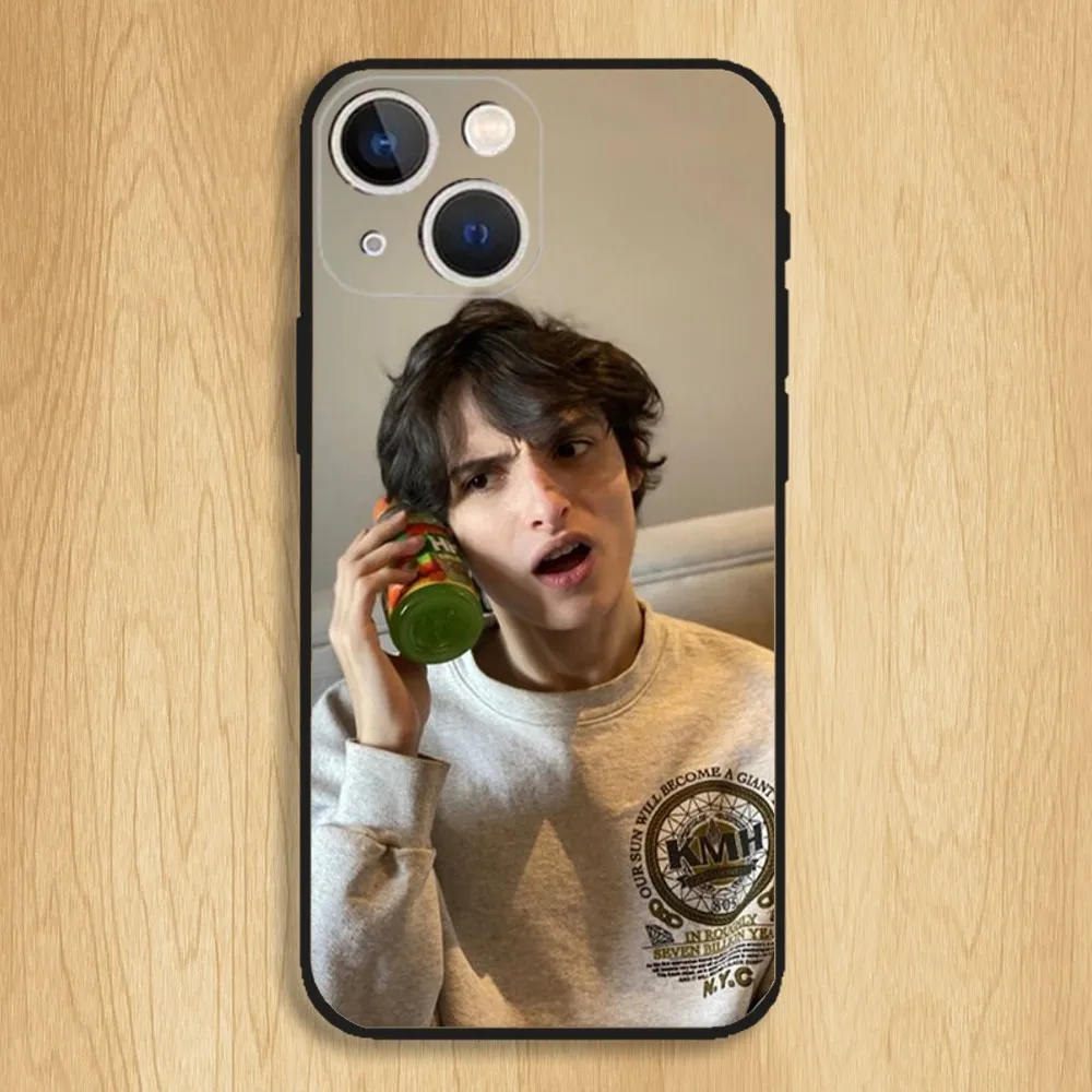 Finn Wolfhard Actor Singer Phone Case For iPhone15,14,13,12,11,Pro,Max,Plus,Mini,X,XS,XR,8,7,6,S,Plus,SE Soft Black Case