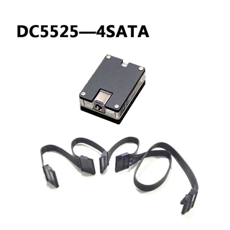 Pratico-DC 5525 a disco rigido SATA Alimentatore HDD SSD Modulo di alimentazione disco rigido 4SATA