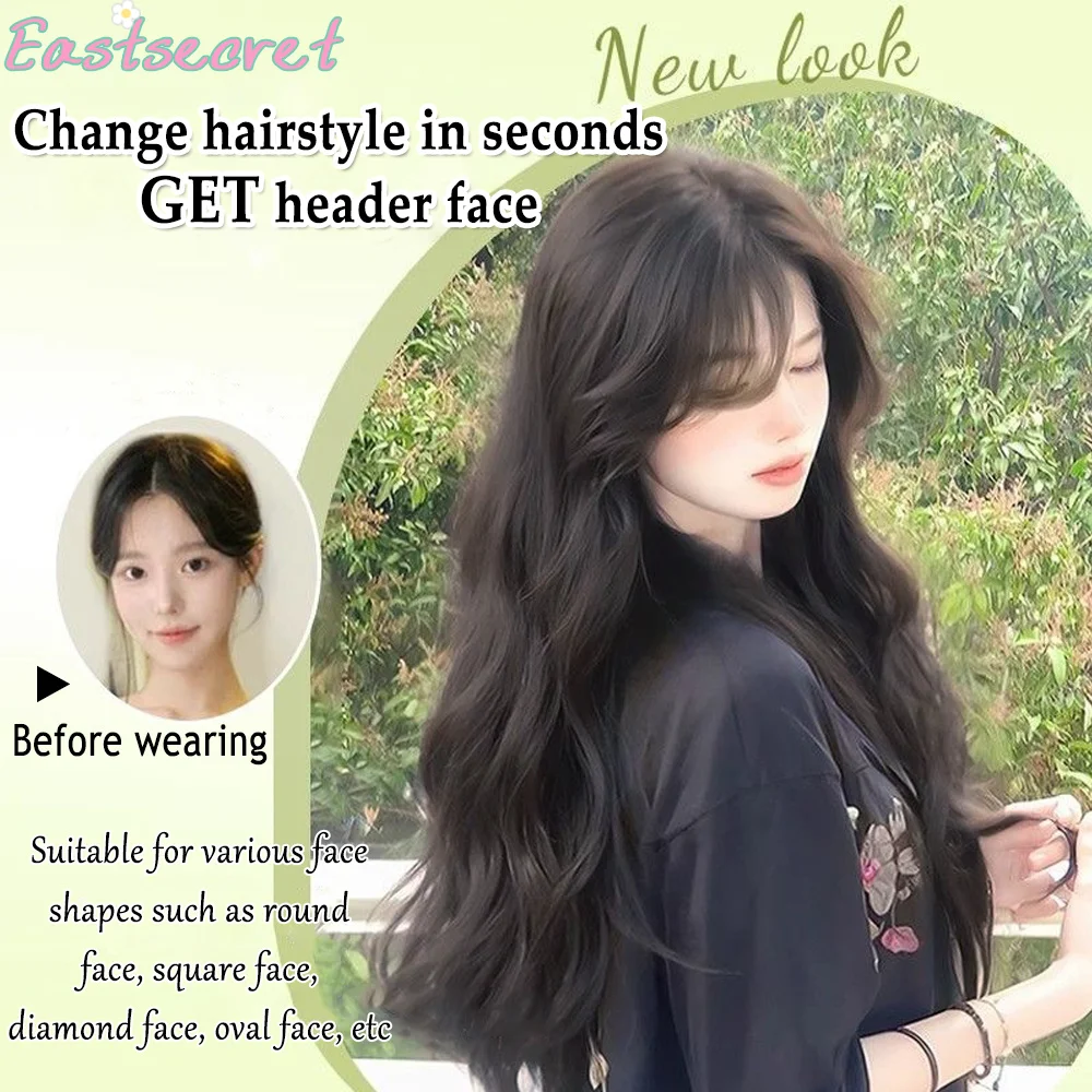 شرق برينسيس الباروكات للنساء براون طويل مجعد الشعر موجة كبيرة شعر مستعار تجعيد الشعر الطبيعي عقال لوليتا شعر مستعار مقاومة للحرارة شعر مستعار اصطناعي