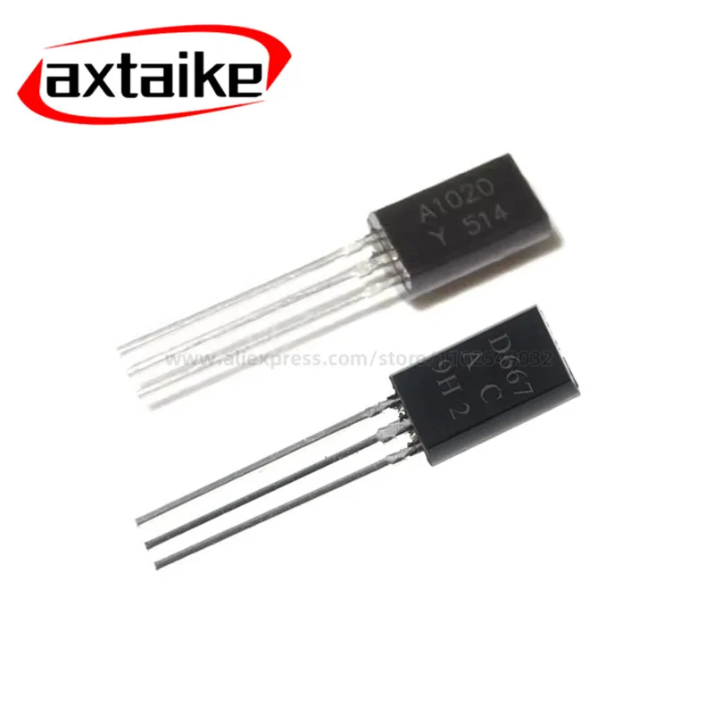 Transistors DIP NPN PNP, 50 pièces, 2SD667 2SB647 TO-92L 2SA1013 A1020 A1145 A1384 C2229 C2328 C2383 C2482 C2655 c2705-y