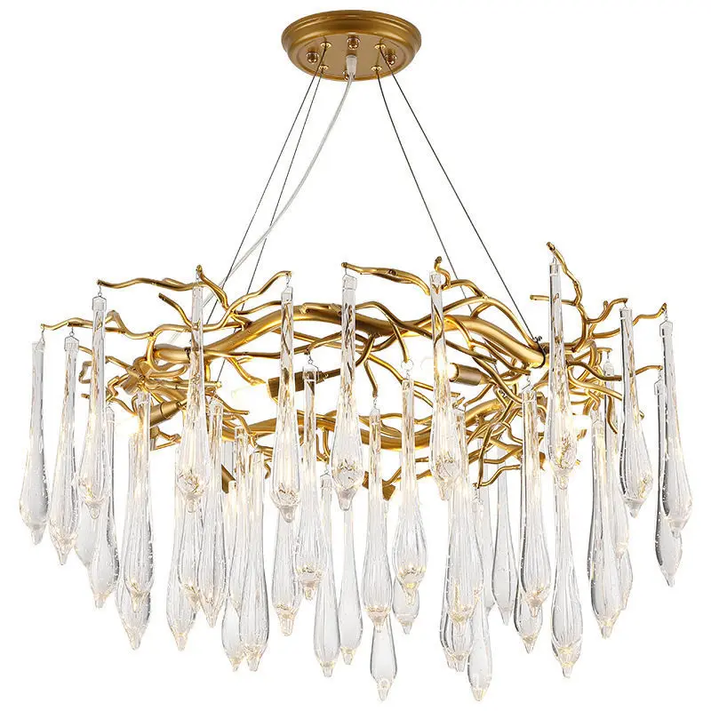 

Light luxury chandelier restaurant atmosphere Internet celebrity bedroom personality branches