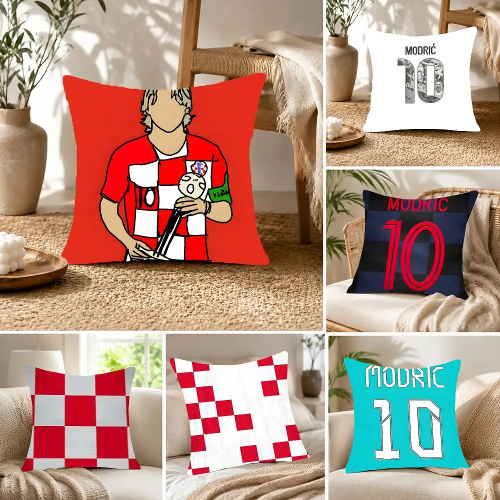 Famous athlete Luka Modric Cushion Cover Fluffy velvet Nordic style plush Living room sofa decorative