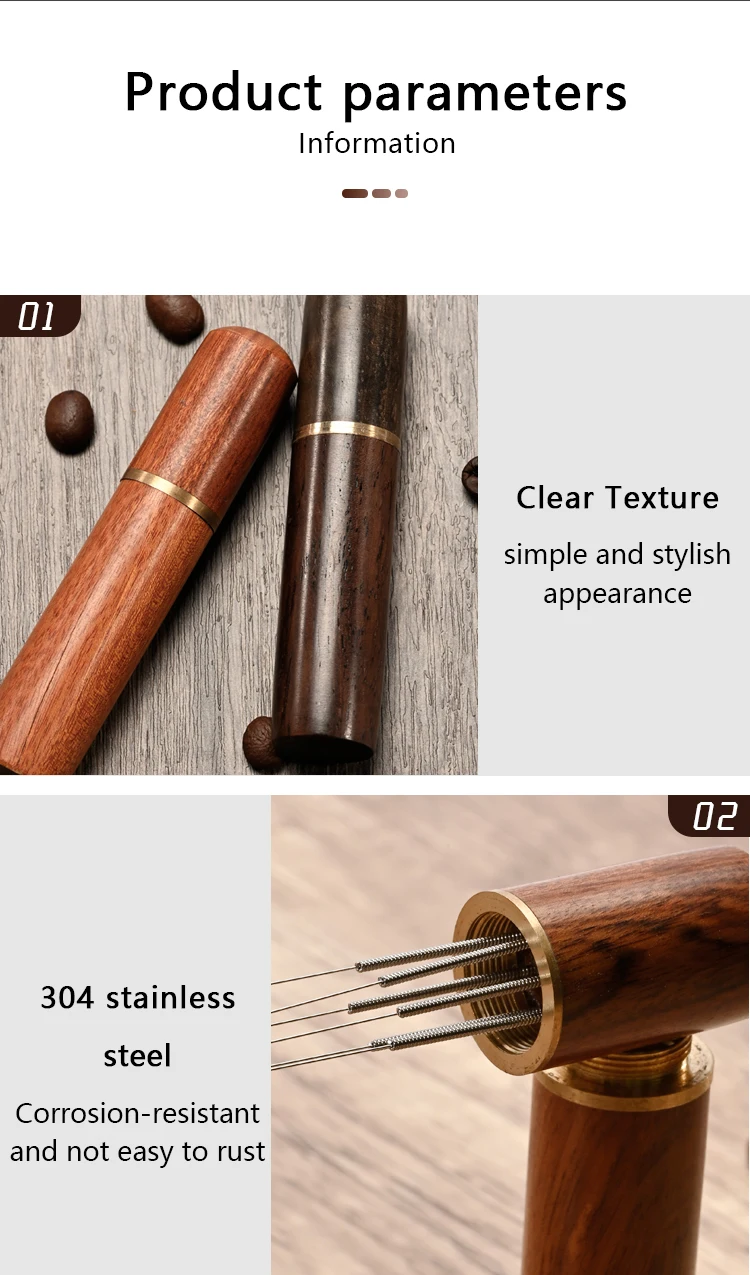 6/8 Nadel Edelstahl Kaffee Pulver Tamper Espresso Rührer Verteiler Leveler WDT Werkzeuge Cafe Rühren Barista Zubehör – Detail 7