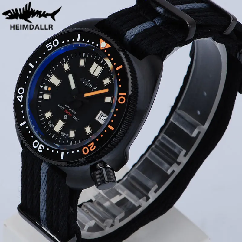 Heimdallr Men's  Diver Mechanical Watch 20Bar Waterproof Sapphire C3 Super Luminous 316L Steel NH35 Automatic Movement Watches