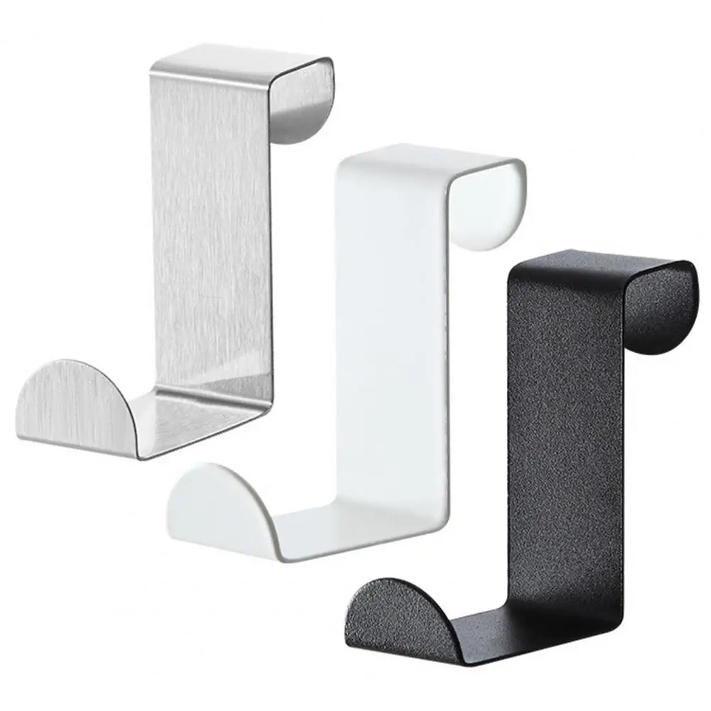 4Pcs Door Back Hooks Rustproof Anti-deform Strong Load-Bearing Coat Towel Organizer Cabinet Hanger Hooks S-hook Hanging Solution