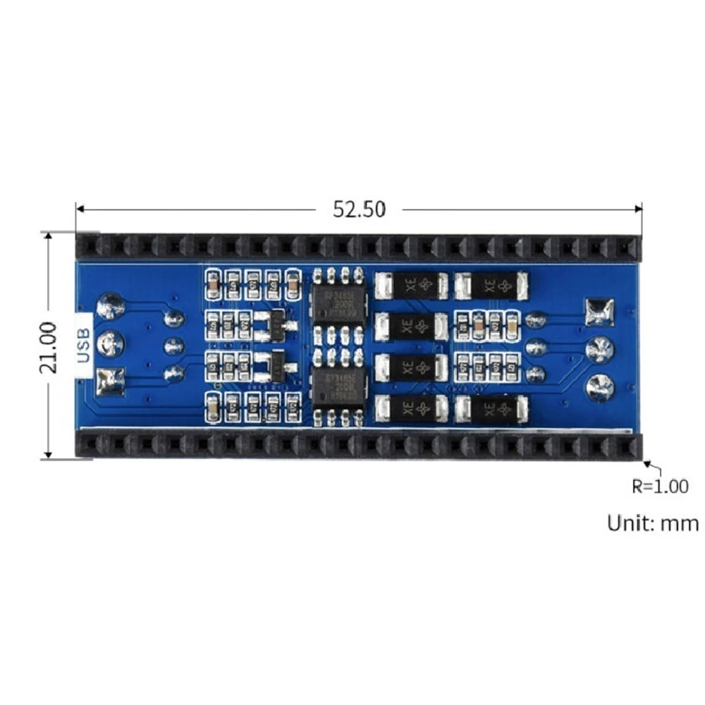 Waveshare dla Raspberry Pi Pico Uart do karty rozszerzeń RS485 dwukanałowy nadajnik-odbiornik RS485 SP3485 układ sterownika