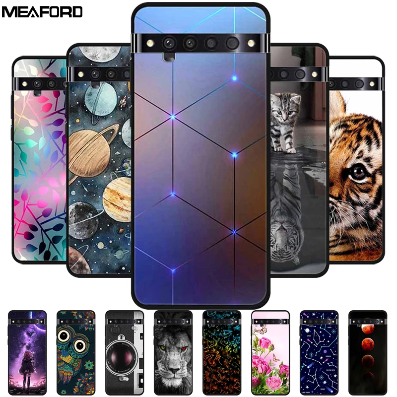 Dla TCL 10 Pro Etui Miękkie silikonowe etui z TPU Cat Lion dla TCL 10 Pro T799B T799H Pokrowiec odporny na wstrząsy Funda Capa TCL10Pro 6,47"