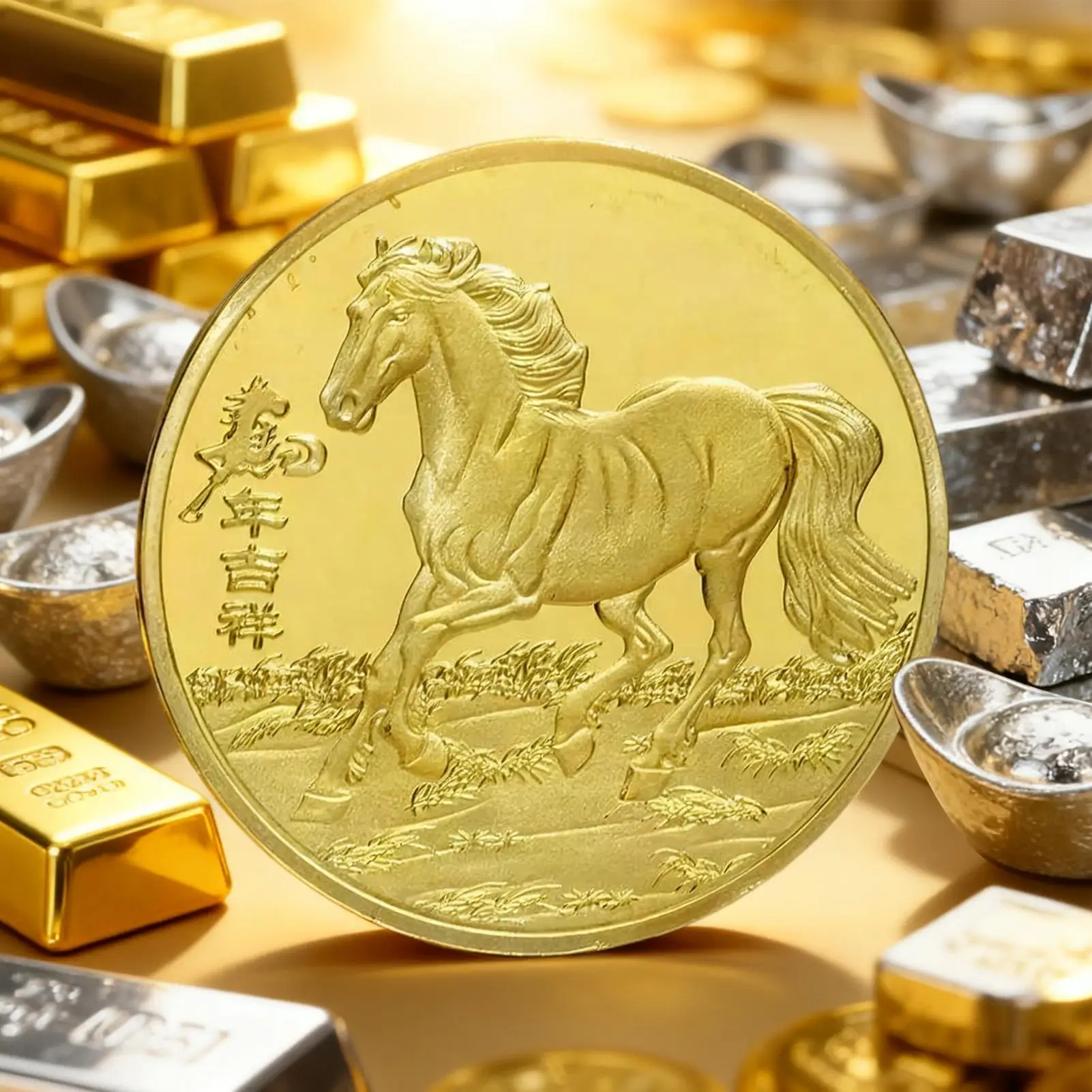 Souvenir Coin 3D Embossed Horse 2026 Year Of The Horse Commemorative Coin for Men Women Boys Girls Youth Teens Athletes Cyclists
