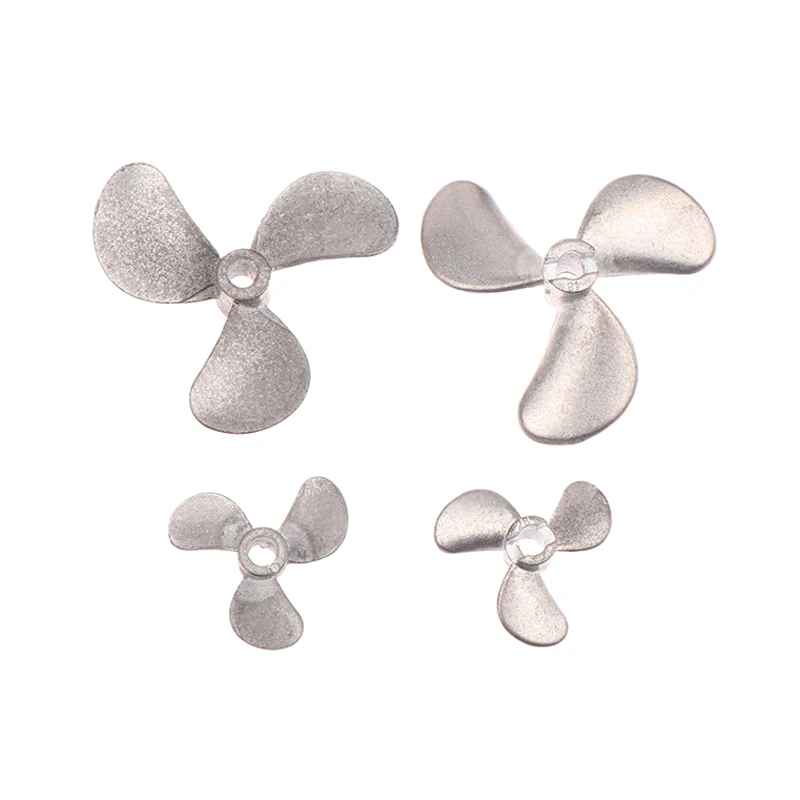 1PC 28mm 40mm 48mm Right Left Hand 4mm Shaft 3-Blades Metal Propeller Submerged Prop For RC Boat Marine Tug Bait