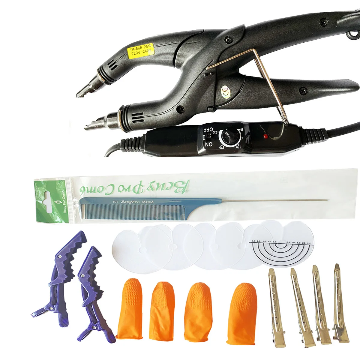 668 Black color  Top quality  FLAT PLATE Fusion Hair Extension Keratin Bonding Tool Heat Iron hair connector