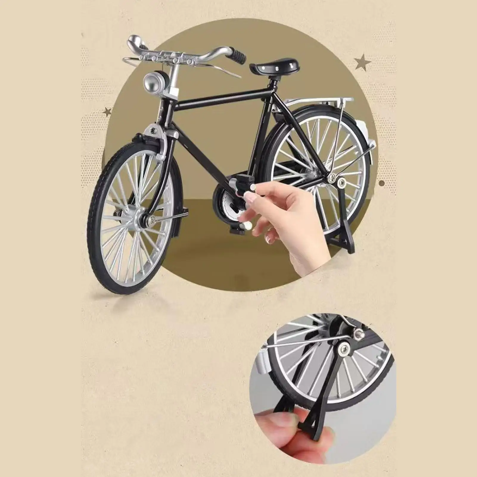 

Bike Toy DIY Collectible Aluminum Alloy Mechanical Set Children Bike Models Sets For Kids Collectors Home Office School