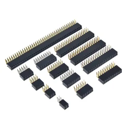 10 pz 2 x3/4/5/6/7/8/10/20/40P 2*12P 17P 2*40Pin doppia fila ad angolo retto femmina Pin Header 2.54MM passo striscia presa connettore