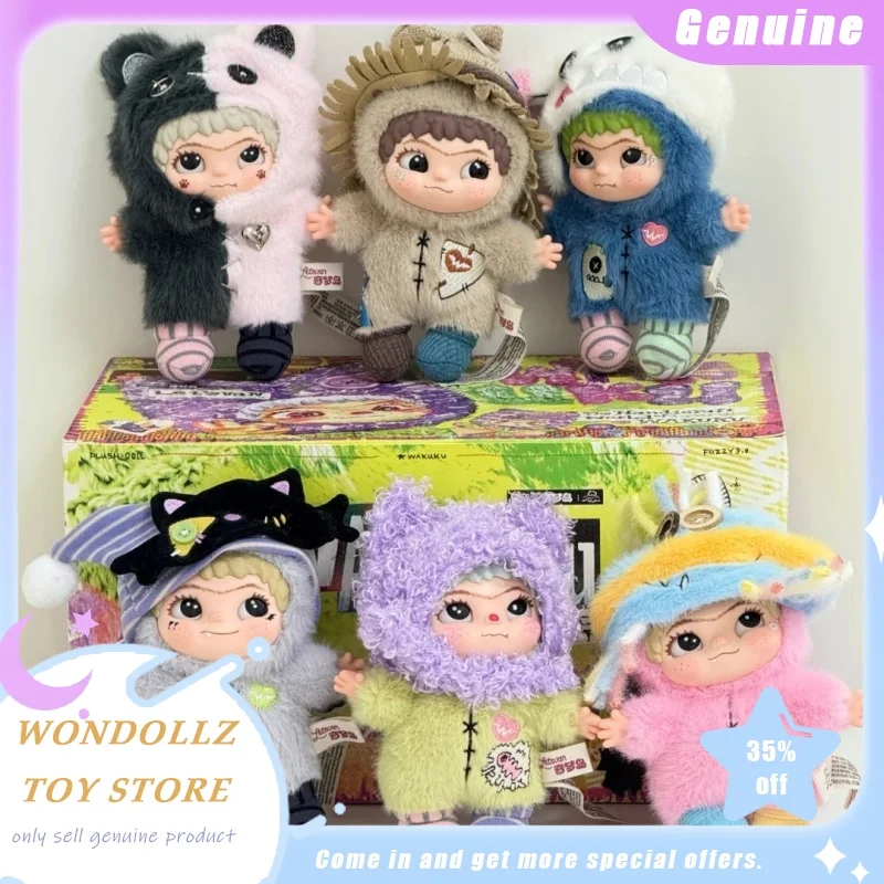 

New Genuine Wakuku V4 The Handicraft World Of Wakuku Series Blind Box Cute Vinyl Plush Doll Bag Pendant Surprise Girls Gift