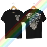 2024 Kickstart My Heart Shovelhead Motorcycle Heart and Soul Biker T-Shirt Cotton O-Neck Summer Short Sleeve Casual Mens T shirt