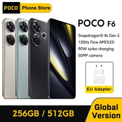 POCO F6 Smartphone Global Version Snapdragon®8s Gen 3 90W Turbo Charging 6.67