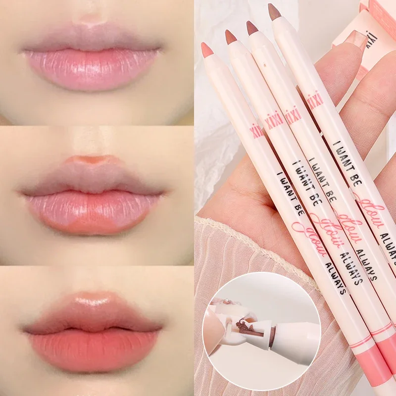 Waterproof Matte Lip Liner Pen 3D Lips Makeup Long Lasting Smooth Nude Pink Sexy Lip Tint Contouring Lipstick Pencil Cosmetics