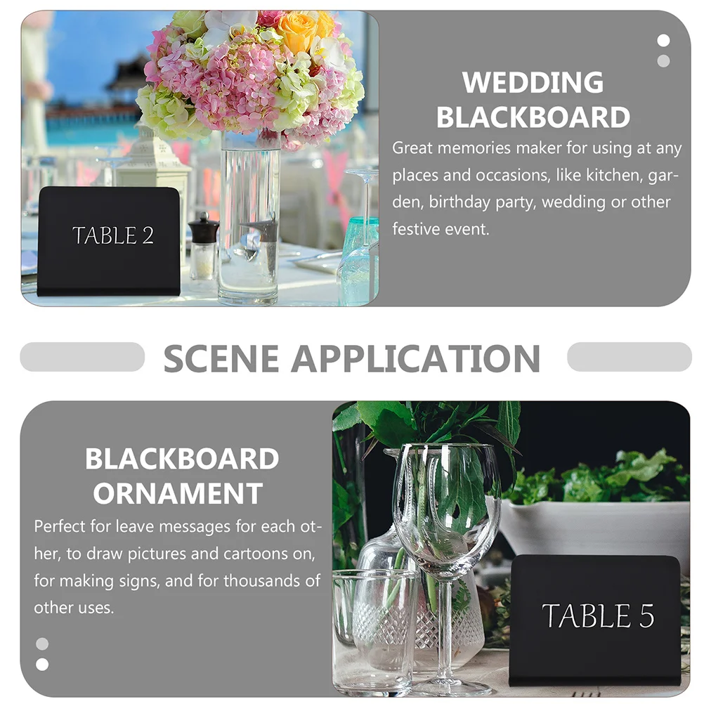 15 Pcs Acrylic Message Blackboards Decor Chalkboard Home LED Small Wedding Writing Baby
