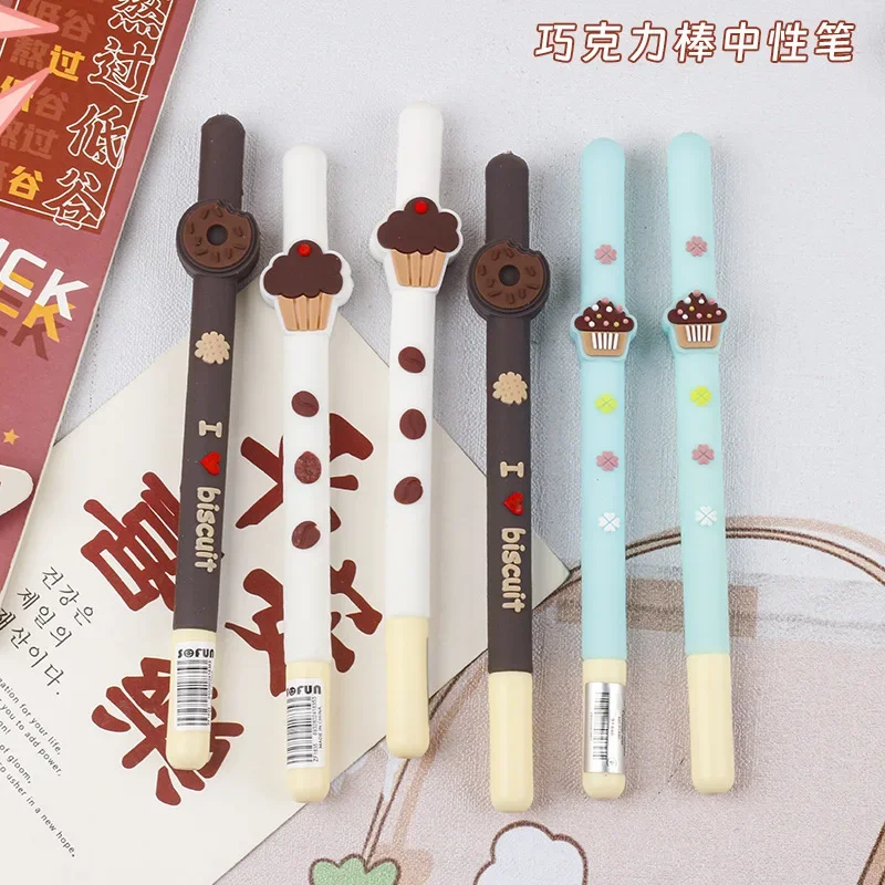 30PCS New Creative Silicone Pen Fresh, Cute, Realistic Chocolate Bar 0.5 Neutral Pen