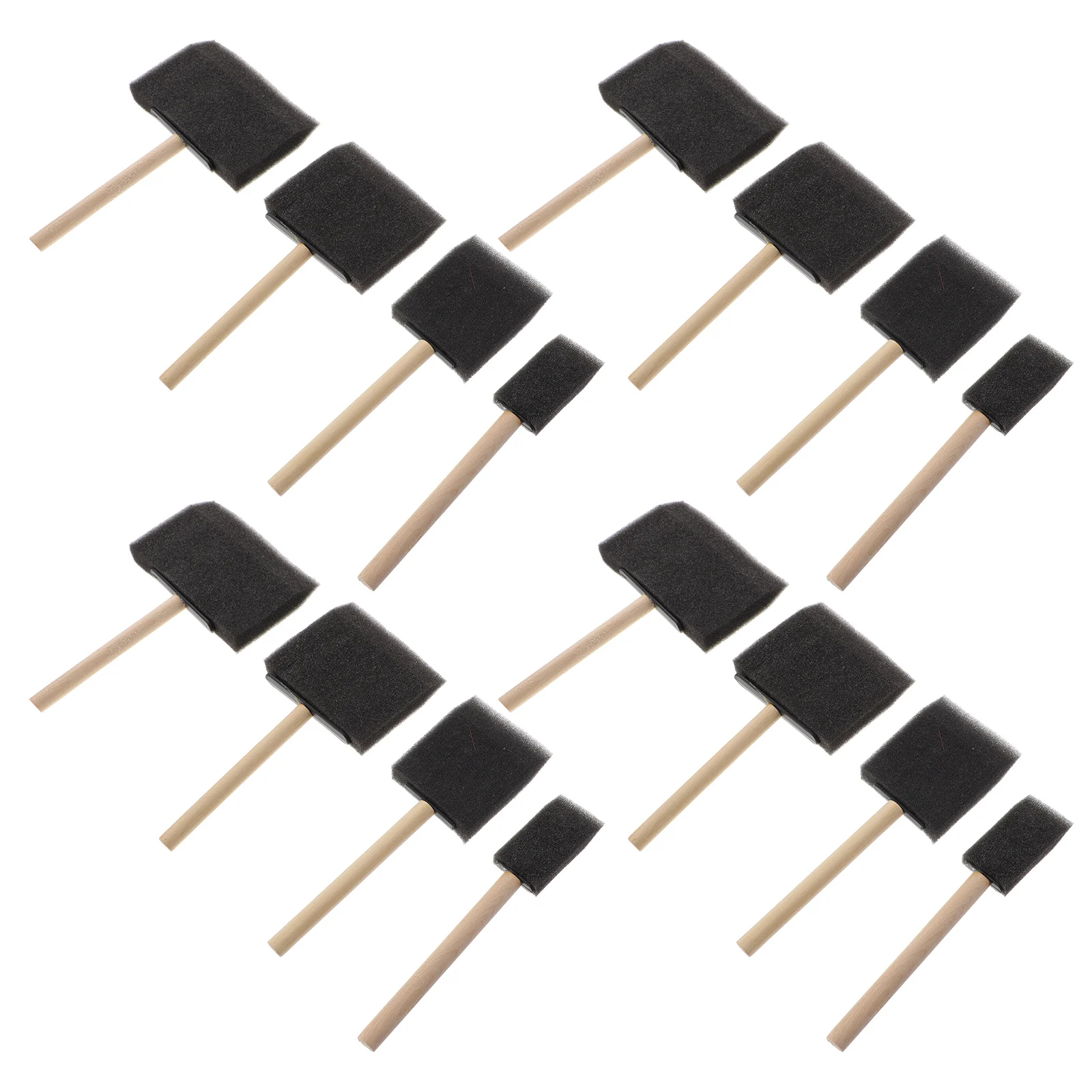 

26 Pcs Sponge Paint Brushes Tools for Kids Supplies Comfortable Design Watercolor Oil Acrylic Template Painting