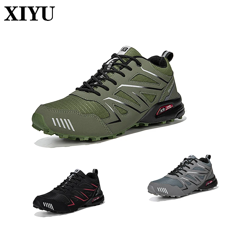 

XIYU/мужская уличная походная обувь для альпинизма, кемпинга, водонепроницаемая и нескользящая походная спортивная обувь, охотничьи тактические ботинки, размеры 39-47 #