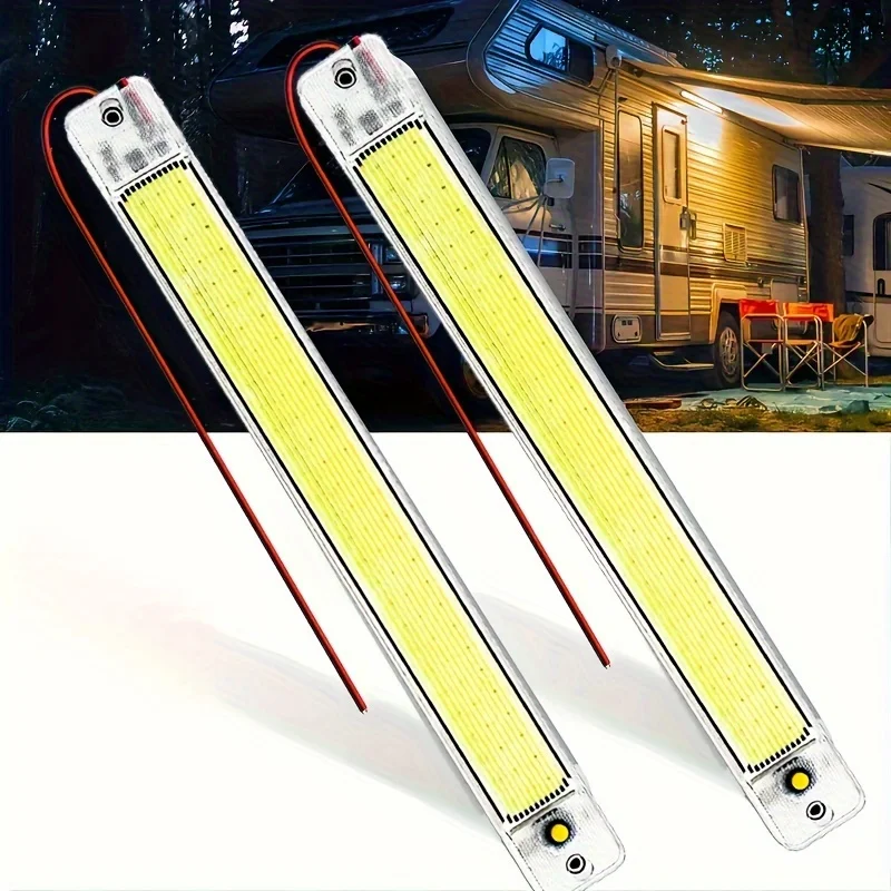

Car Reading Light COB High-brightness Thin 12V/24V LED Cabin Interior Dome Lamp With Switch For Van Lorry Truck RV Camper Amagi
