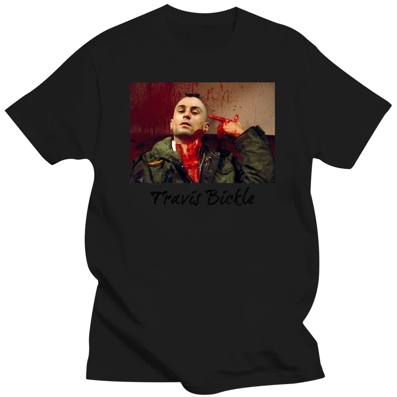 TRAVIS BICKLE TAXI DRIVER MOVIE 1976 ROBERT DENIRO WHITE T-SHIRT(1)