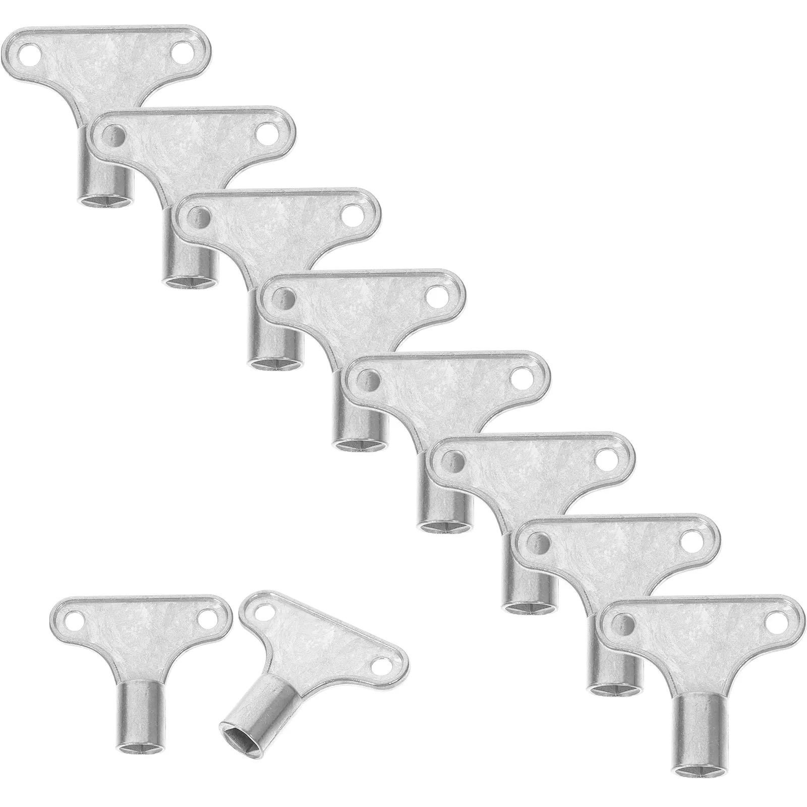 10Pcs Radiator Air Vent Keys Multi-Functional Zinc Alloy Radiator Bleed Valve Key Plumbing Tool for Venting Exhaust Valves