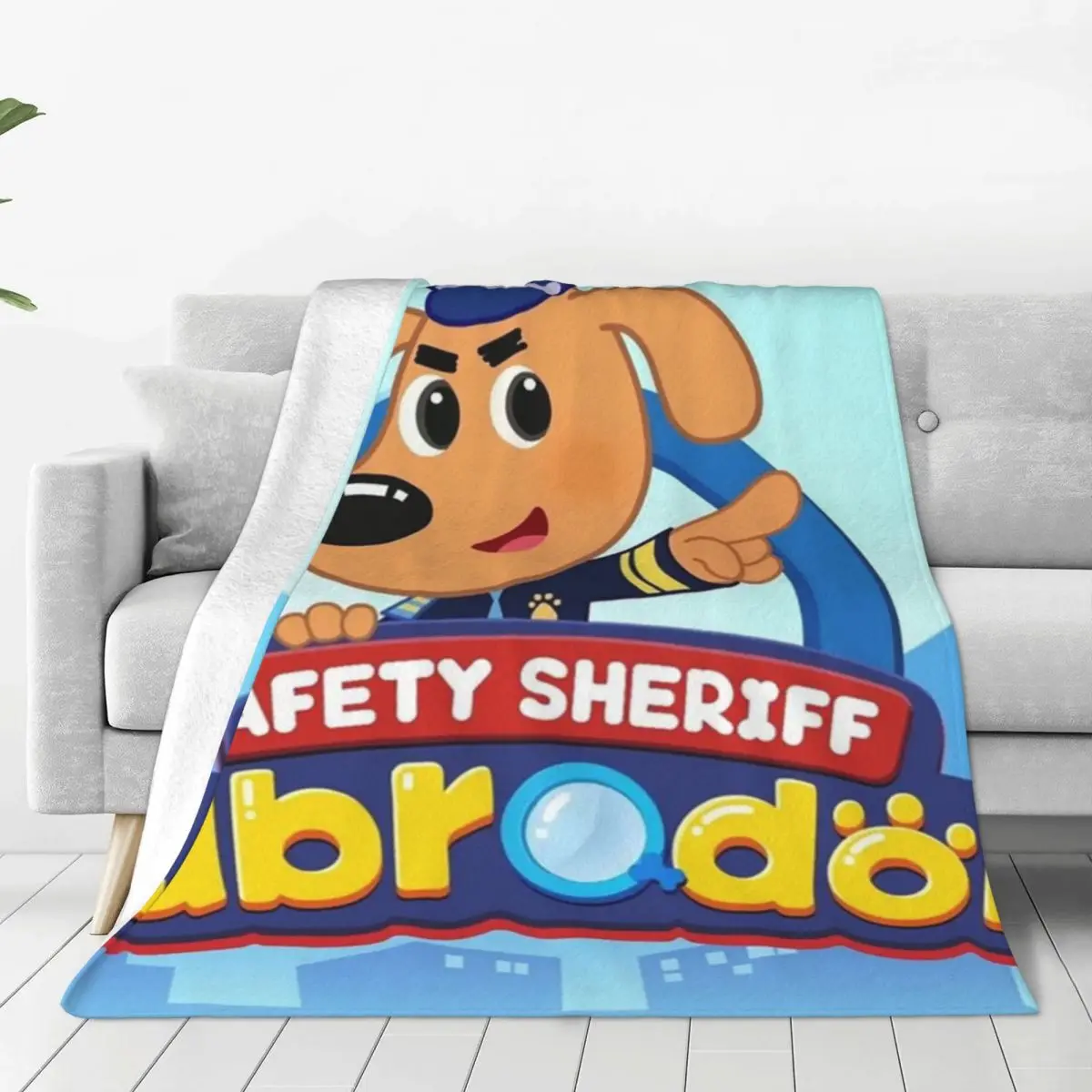 Sheriff Labrador Blankets Flannel Breathable Throw Blankets Sofa Throw Blanket For Home Bedroom Office Throws Bedspread Quilt