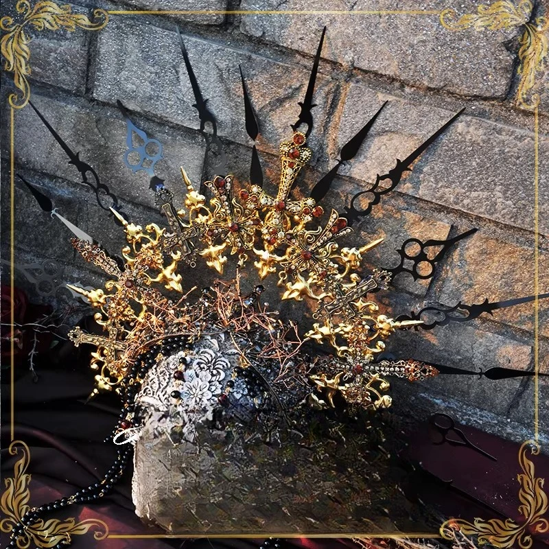 

Notre Dame Halo Church Crown Dark Gothic Exaggerated Show Photo Headgear Pointer Crown