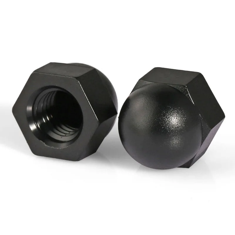 Spot wholesale black white nylon plastic ball nut cap nut M3-M12 50PCS