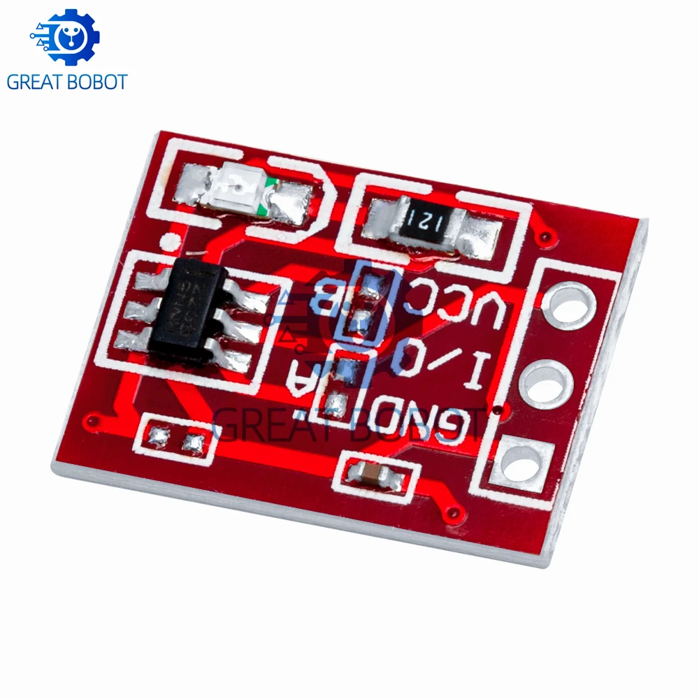 1~5PCS TTP223 1-Channel Capacitive Touch Switch Module: 12V Power, Relay-Controlled with Self-Locking/No-Locking Modes
