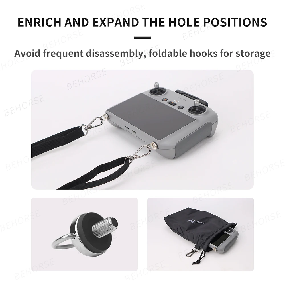 حبل عالمي لـ RC/RC 2 حزام الرقبة للتحكم عن بعد مع حزام تعليق قابل للتعديل لملحقات طائرة DJI بدون طيار