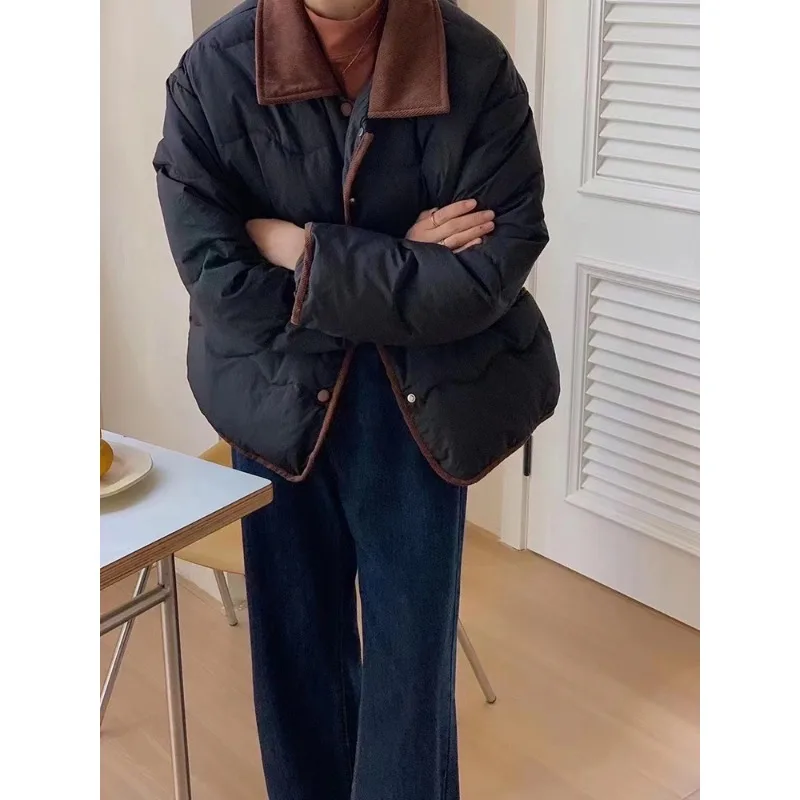 Women's Models Fall Winter Tops Jacket Down Jacket White Duck Down Short Models Standing Collar Personalized Leisure Fashion New