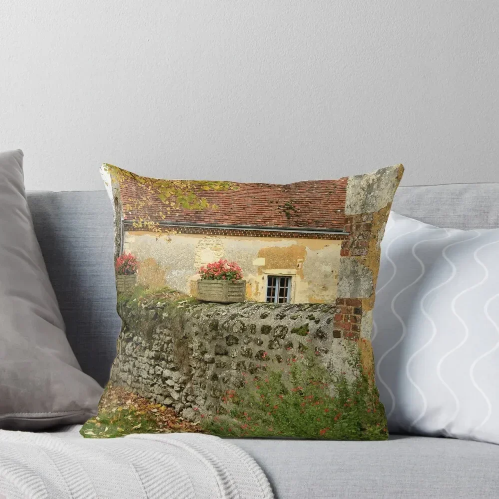 

French Country Stone Wall Throw Pillow Christmas Covers For Cushions Elastic Cover For Sofa Sofa Cover pillow