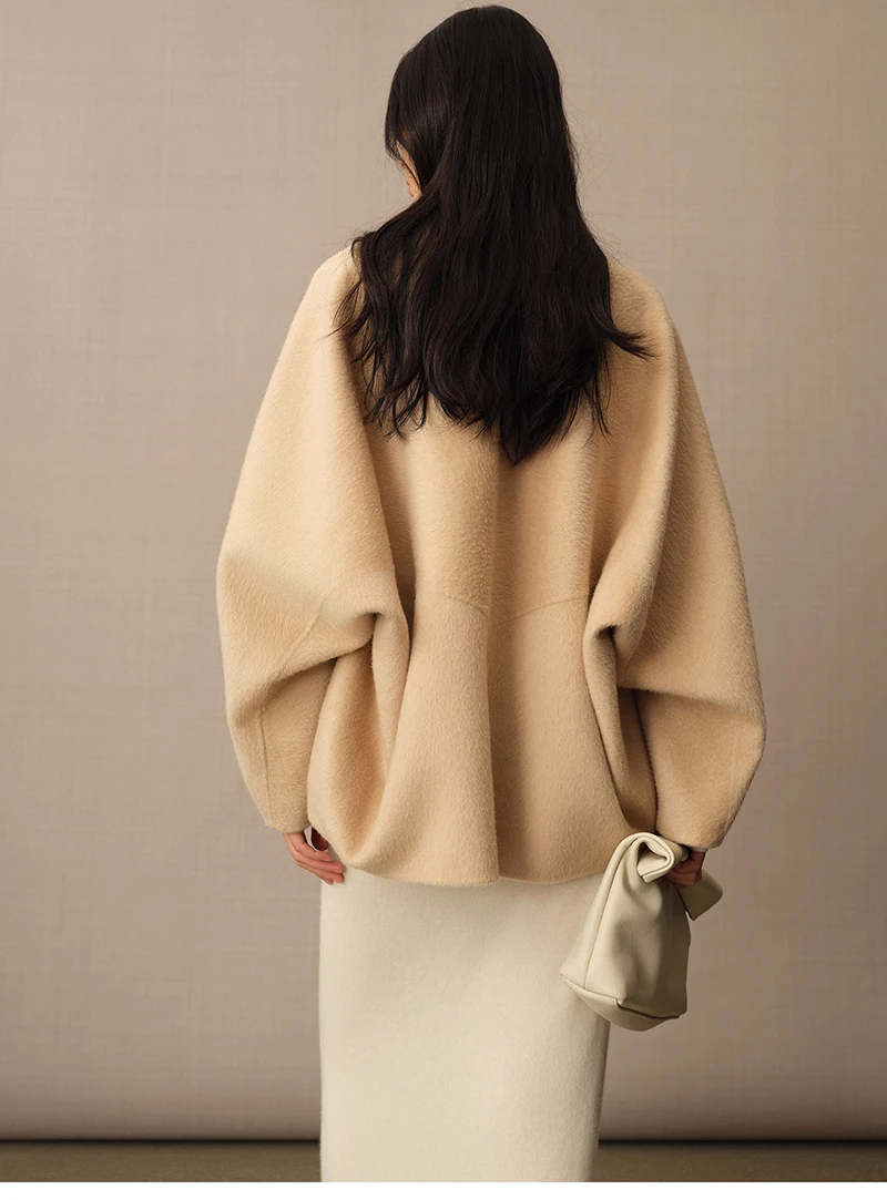 Luxury Double-sided Camel Wool Ladies Coat Camel Wool Loose Coat Temperament Elegant Noble Generous Fashion Women's Wear