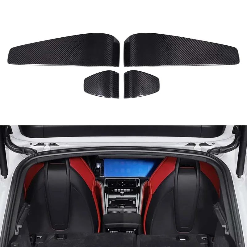 For Porsche Panamera 972 GTS 4S Turbo S E-Hybrid 2024-2026 Real Carbon Fiber 4Pcs Front Seat Back Panel sticker