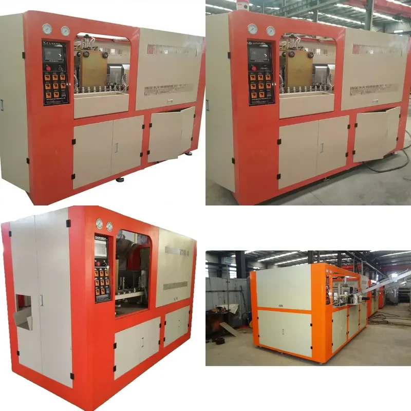 Three-cavity automatic blow molding machine Model 876 cost-effective, easy to operate, clamping force 25KN 5-year warranty