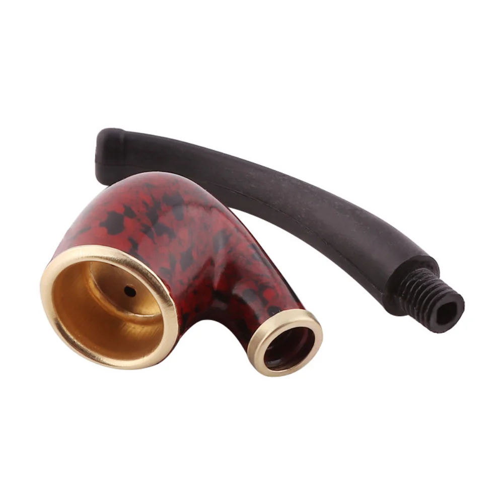 Imagem -02 - Resina Bent Cigarette Filter Pipe Handheld Cigar Tobacco Pipe Ferramenta Smoker Mini Curvo Fumaça Iniciante Fumar Novo