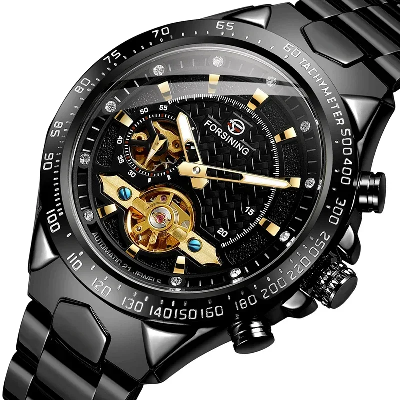 4130 Fully Automatic Mechanical Movement WatchNew Men's Watches Skeleton Design Top Brand Luxury Waterproof Automatic Mechanical