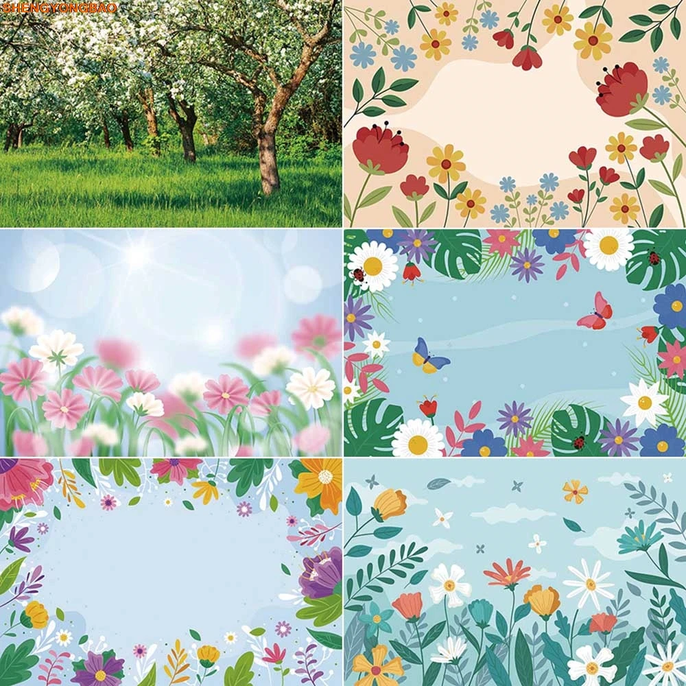 

Rural Landscape Backdrop Photography Tree Fairy Flower Photocall Background Baby Photo Studio Photocall Accessories