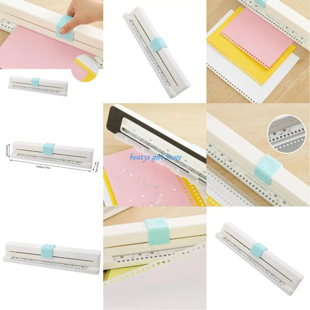 C7AB 30 فتحة خرامة ورقية، 30 فتحة خرامة ورق يدوية لأوراق الأوراق السائبة واللوازم المكتبية #1