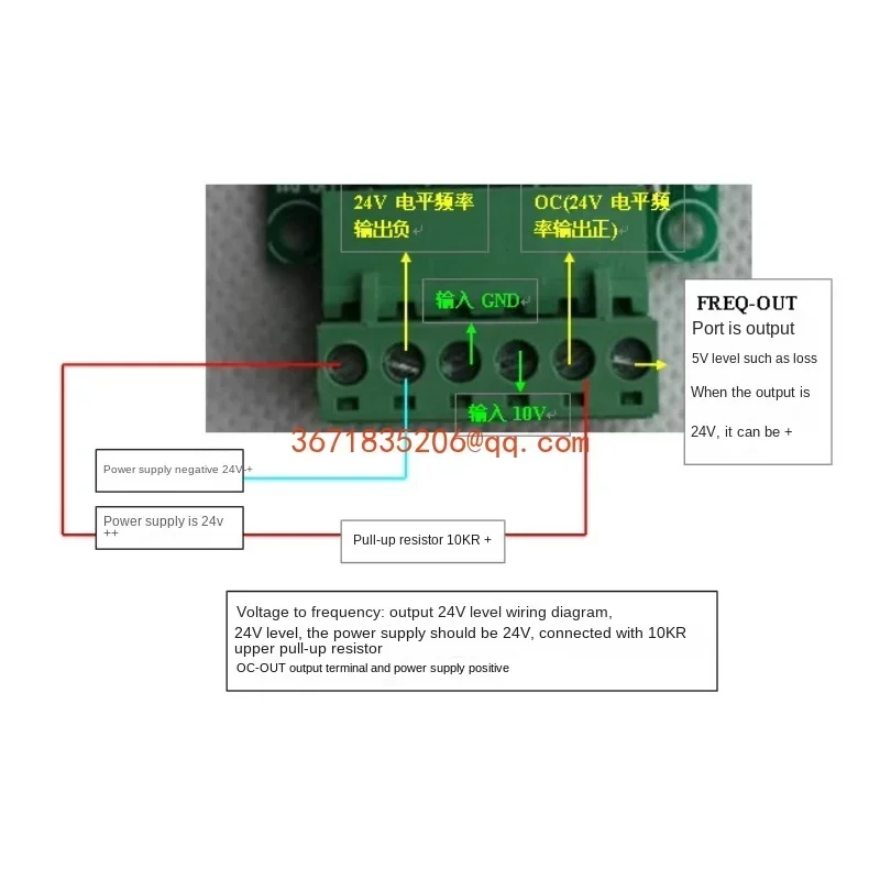 Voltage to frequency V/F 0-10V to 0-10KHZ frequency module, voltage to frequency, industrial control PLC