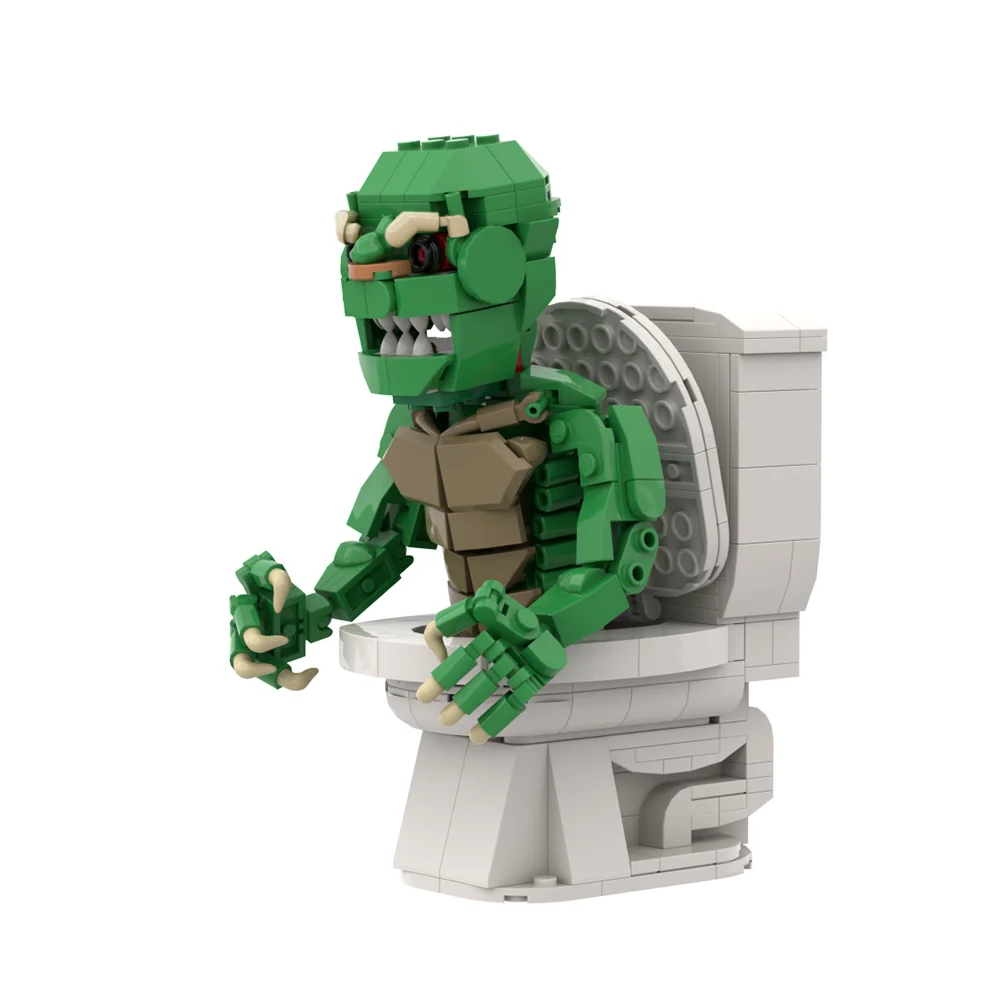 Gobricks-MOC Horror Movies Ghoulies inodoros Monster Building Blcoks Skibidieds toiles Man Bricks Model Toys for Children Gift