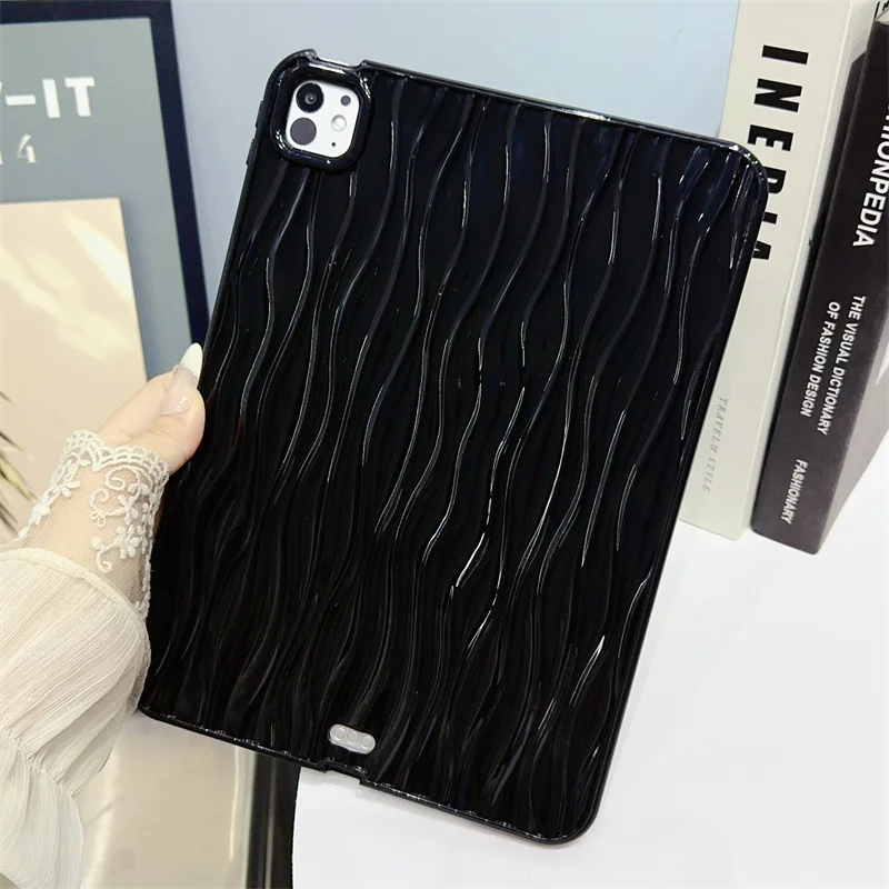 Etui na iPada Pro 11 Air 11 2024 iPad 7 8 9 10.2 Pad10 10.9 cala Pro 11 3D Wave Water ripple Tablet PC Cover Case