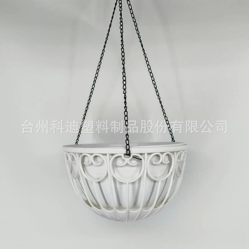 Factory Direct Compatible with Imitation wrought iron hanging flower pot hanging KD7038 flower pot container