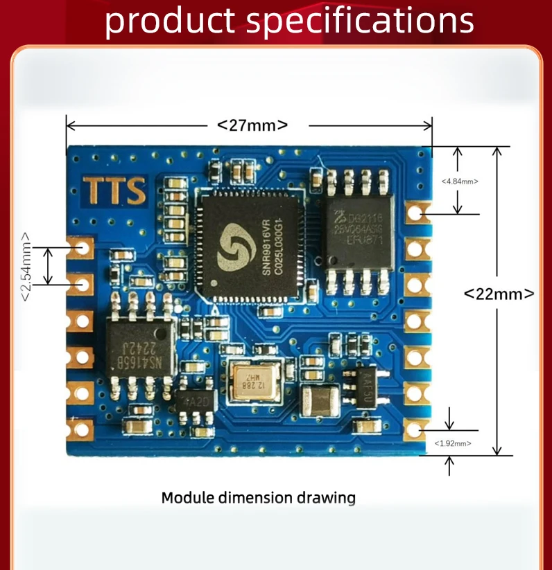 UNV two STM32 51 procedures Speech synthesis module text to TTS human pronunciation SNR9816TTS