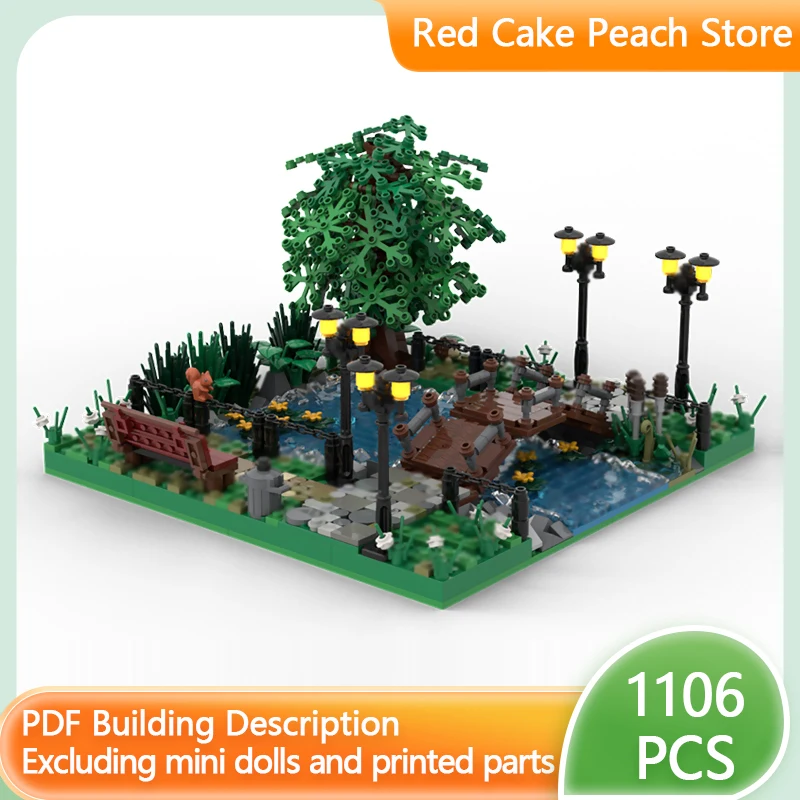 نموذج معماري لشارع المدينة من قطع البناء، حديقة صيفية، هندسة معمارية، تقنية نمطية، هدايا للأطفال في العطلات، ألعاب تجميع