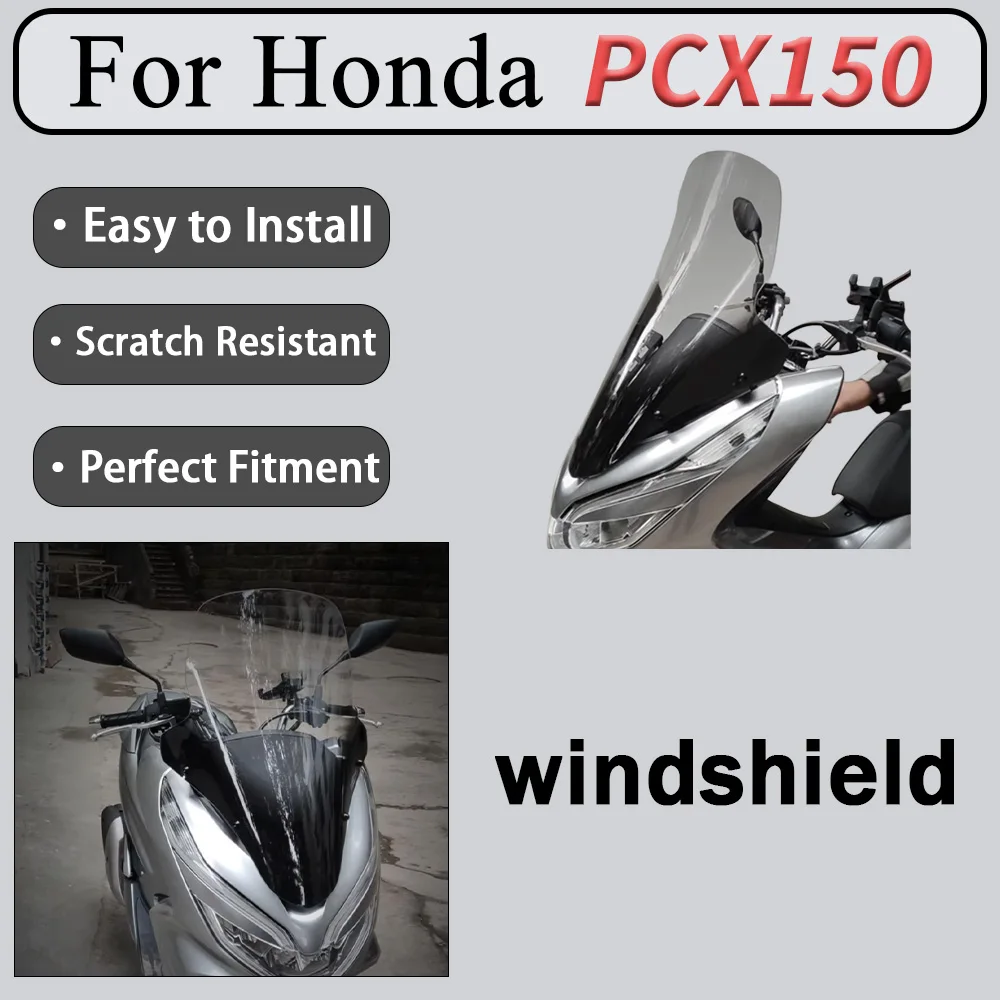 For Honda PCX150 Windshield Front Windshield Mirror Original Windshield Imported Modified Windshield Height