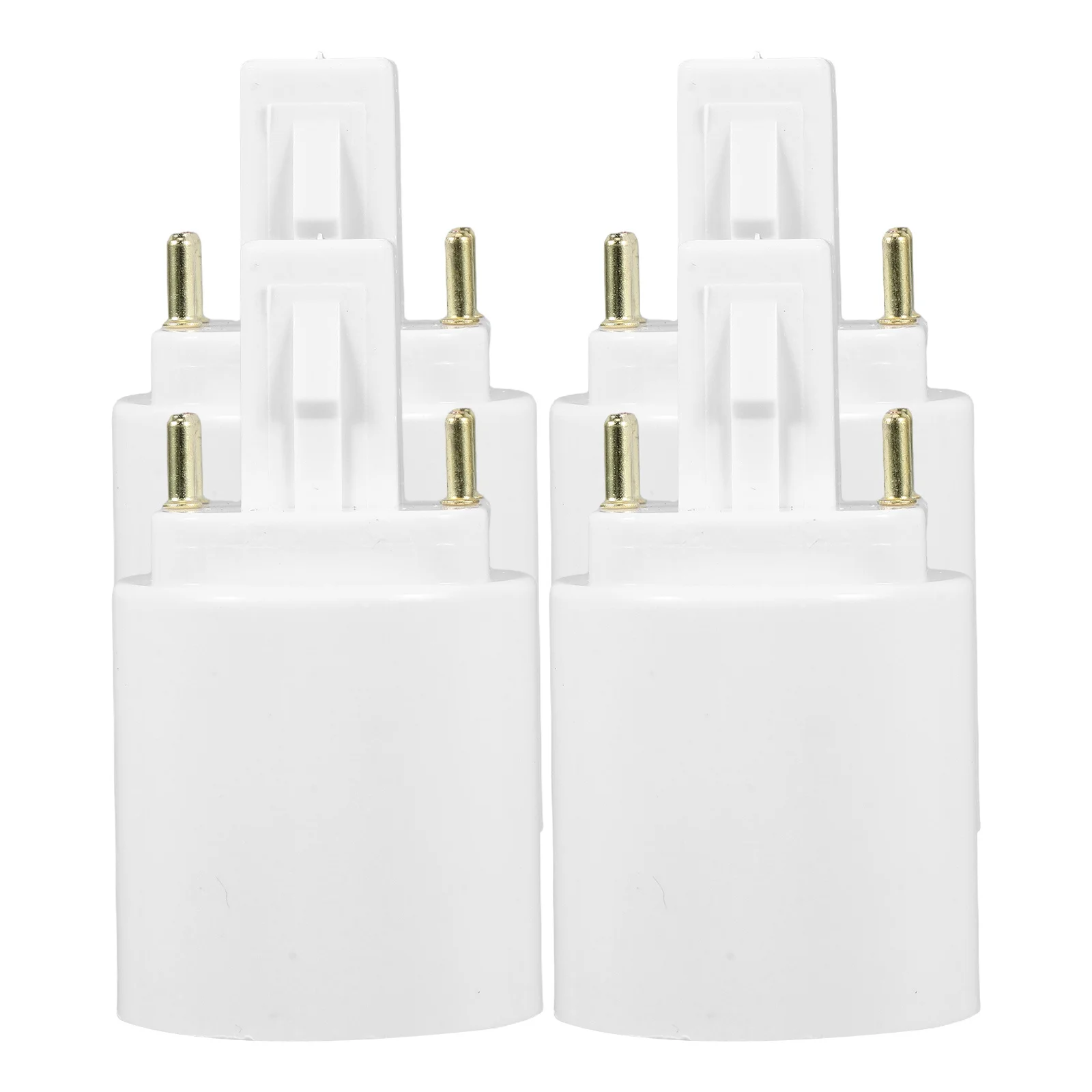 

4pcs G24Q To E27 Light Bulb Socket Adapter Lamp Holder Converter Durable Base For Led Bulbs Home Office Shop Lighting Fixtures