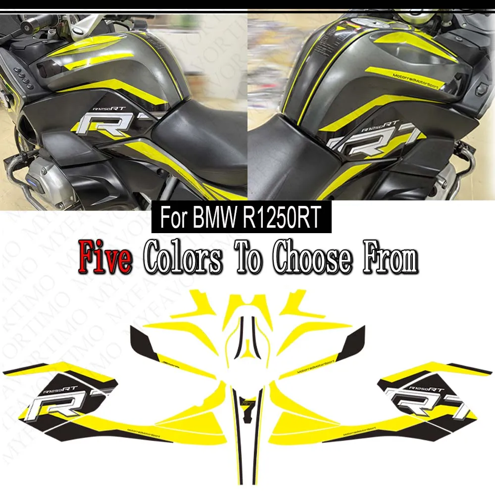 Motorcycle Tank Pad Fairing Fender Trunk Luggage Cases Protector Grips Kit Knee Wheels Stickers Decals For BMW R1250RT R 1250 RT